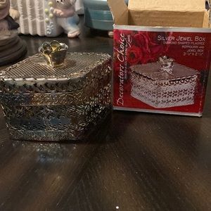 Vintage silver jewel box